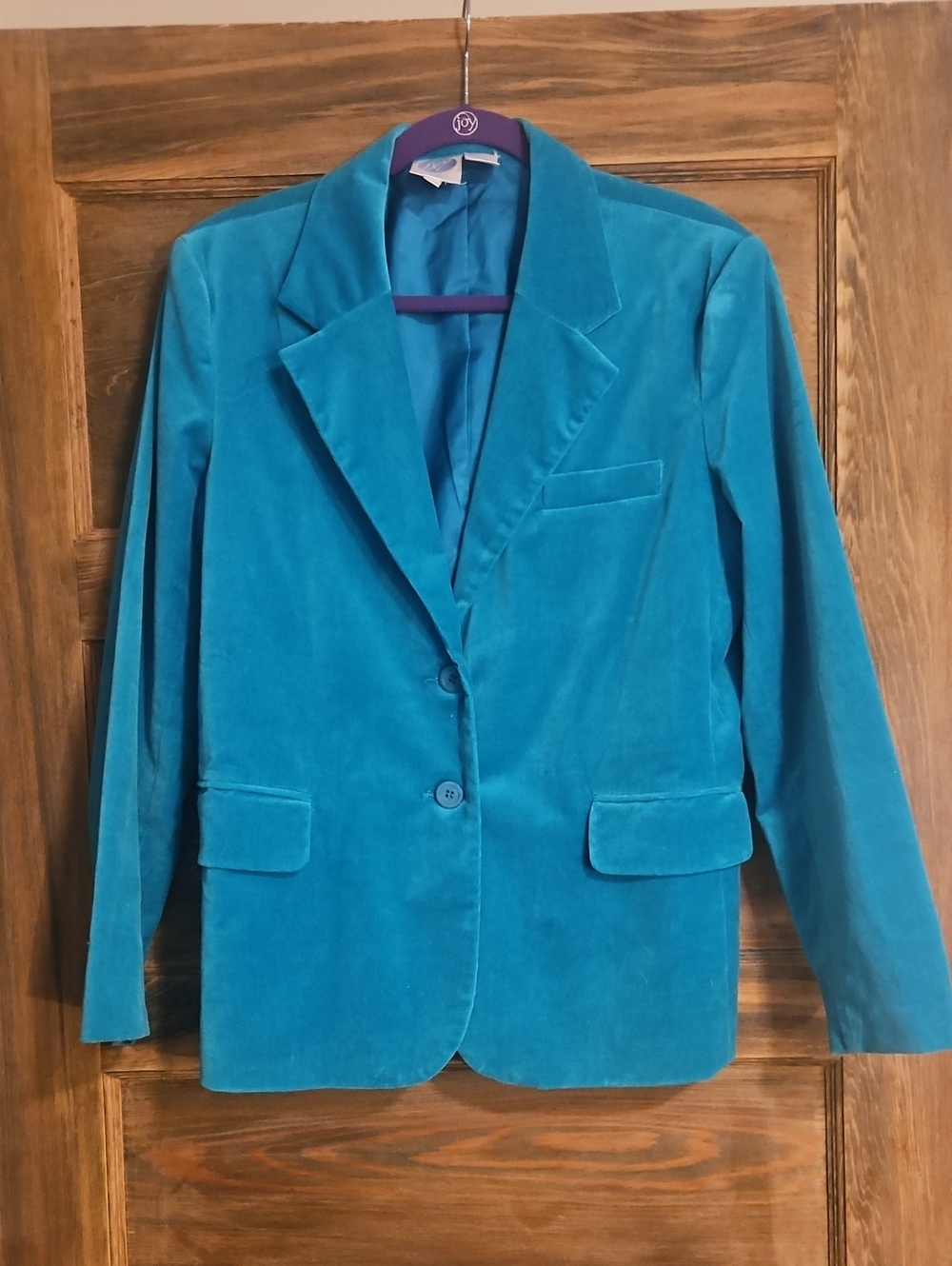 VINTAGE Teal Velvet Blazer